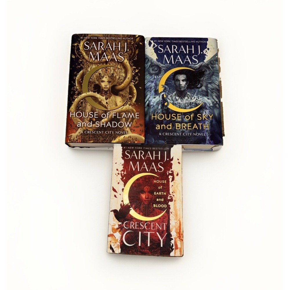 Sarah J. Maas Crescent City Trilogy Series 3 Book Set - 2 Hardcover 1 Paperback